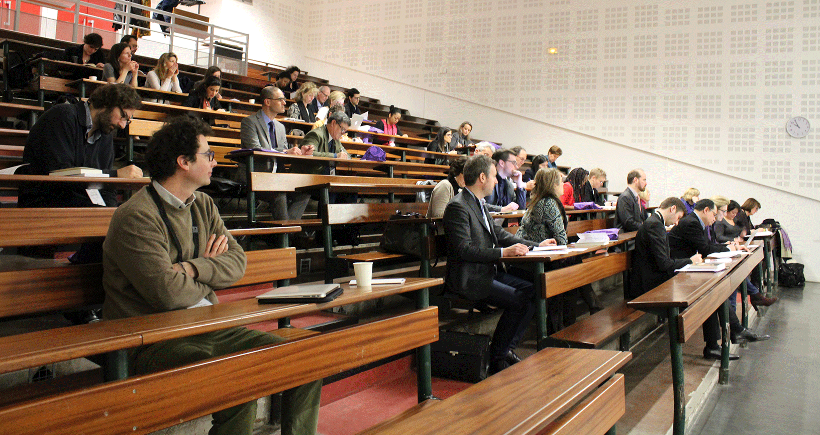 Photo d'un séminaire, amphithéâtre de l'Institut Maison des sciences de gestion