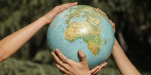 Photo d'un globe terrestre